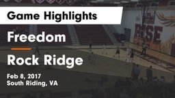 Freedom  vs Rock Ridge  Game Highlights - Feb 8, 2017