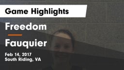 Freedom  vs Fauquier  Game Highlights - Feb 14, 2017