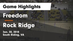 Freedom  vs Rock Ridge  Game Highlights - Jan. 30, 2018