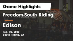 Freedom-South Riding  vs Edison  Game Highlights - Feb. 23, 2018