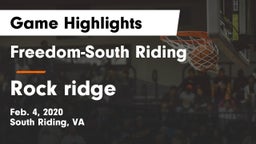 Freedom-South Riding  vs Rock ridge  Game Highlights - Feb. 4, 2020