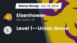 Recap: Eisenhower  vs. Level 1--Union Grove 2019