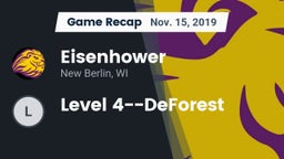 Recap: Eisenhower  vs. Level 4--DeForest 2019