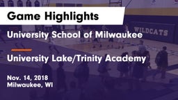 University School of Milwaukee vs University Lake/Trinity Academy Game Highlights - Nov. 14, 2018