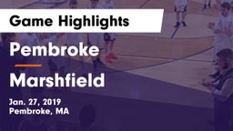 Pembroke  vs Marshfield  Game Highlights - Jan. 27, 2019