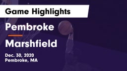 Pembroke  vs Marshfield  Game Highlights - Dec. 30, 2020