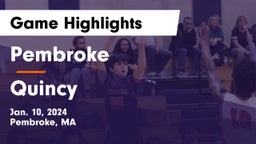 Pembroke  vs Quincy  Game Highlights - Jan. 10, 2024