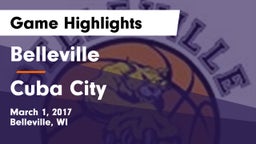 Belleville  vs Cuba City  Game Highlights - March 1, 2017