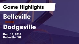 Belleville  vs Dodgeville  Game Highlights - Dec. 15, 2018