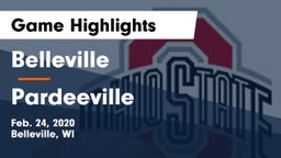 Belleville  vs Pardeeville  Game Highlights - Feb. 24, 2020