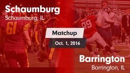 Matchup: Schaumburg High vs. Barrington  2016