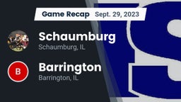 Recap: Schaumburg  vs. Barrington  2023