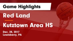 Red Land  vs Kutztown Area HS Game Highlights - Dec. 28, 2017