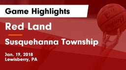 Red Land  vs Susquehanna Township  Game Highlights - Jan. 19, 2018