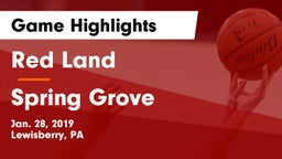 Red Land  vs Spring Grove  Game Highlights - Jan. 28, 2019