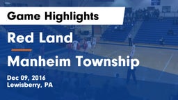 Red Land  vs Manheim Township  Game Highlights - Dec 09, 2016