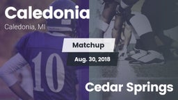 Matchup: Caledonia High vs. Cedar Springs 2018