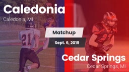 Matchup: Caledonia High vs. Cedar Springs  2019