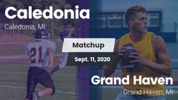 Matchup: Caledonia High vs. Grand Haven  2020