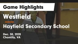 Westfield  vs Hayfield Secondary School Game Highlights - Dec. 30, 2020
