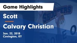 Scott  vs Calvary Christian  Game Highlights - Jan. 22, 2018