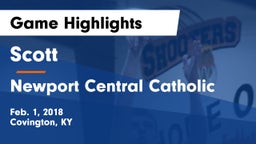 Scott  vs Newport Central Catholic  Game Highlights - Feb. 1, 2018
