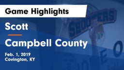 Scott  vs Campbell County Game Highlights - Feb. 1, 2019