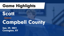 Scott  vs Campbell County Game Highlights - Jan. 29, 2021