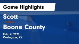 Scott  vs Boone County Game Highlights - Feb. 4, 2021