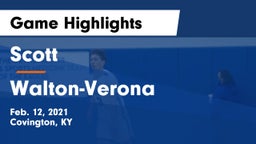 Scott  vs Walton-Verona Game Highlights - Feb. 12, 2021