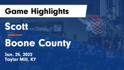 Scott  vs Boone County  Game Highlights - Jan. 25, 2022