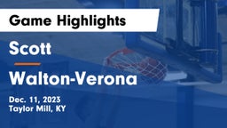 Scott  vs Walton-Verona  Game Highlights - Dec. 11, 2023