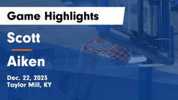 Scott  vs Aiken  Game Highlights - Dec. 22, 2023