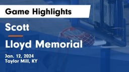 Scott  vs Lloyd Memorial  Game Highlights - Jan. 12, 2024