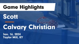 Scott  vs Calvary Christian  Game Highlights - Jan. 16, 2024