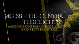 Madison-Grant basketball highlights MG 68 - Tri-Central 61 - Highlights