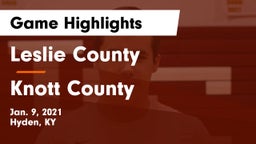 Leslie County  vs Knott County Game Highlights - Jan. 9, 2021