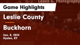 Leslie County  vs Buckhorn  Game Highlights - Jan. 8, 2024