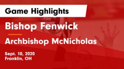 Bishop Fenwick vs Archbishop McNicholas  Game Highlights - Sept. 10, 2020