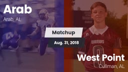 Matchup: Arab  vs. West Point  2018