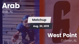 Matchup: Arab  vs. West Point  2019