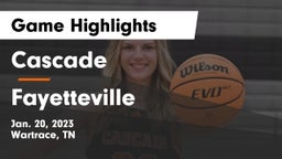 Cascade  vs Fayetteville  Game Highlights - Jan. 20, 2023