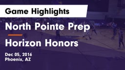 North Pointe Prep  vs Horizon Honors  Game Highlights - Dec 05, 2016