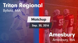 Matchup: Triton Regional vs. Amesbury  2016