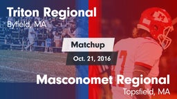 Matchup: Triton Regional vs. Masconomet Regional  2016