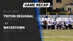 Recap: Triton Regional  vs. Watertown  2016