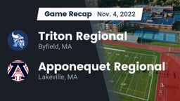 Recap: Triton Regional  vs. Apponequet Regional  2022