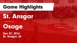 St. Ansgar  vs Osage  Game Highlights - Dec 07, 2016