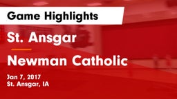 St. Ansgar  vs Newman Catholic  Game Highlights - Jan 7, 2017
