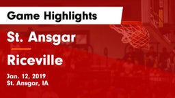 St. Ansgar  vs Riceville Game Highlights - Jan. 12, 2019